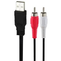 USB to 2 RCA Audio Cable for DVD Player, Speaker, Power Amplifier USB to 2 RCA Audio Cable for DVD Player, Speaker, Power Amplifier