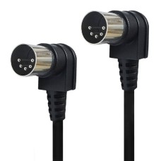 Right-Angle DIN 5-Pin MIDI male to male Cable Compatible with MIDI Keyboard, Music Gears Right-Angle DIN 5-Pin MIDI male to male Cable Compatible with MIDI Keyboard, Music Gears