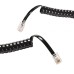 Coiled Retractable 4P4C RJ9 Landline Telephone Cord