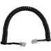 Coiled Retractable 4P4C RJ9 Landline Telephone Cord