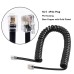 Coiled Retractable 4P4C RJ9 Landline Telephone Cord