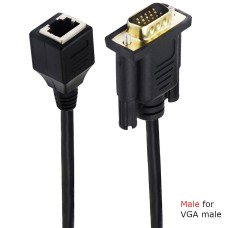 VGA (D-Sub 15) Extension Over IP | CAT5e / Cat6 RJ45 Ethernet Extender Adapter for VGA Monitors VGA (D-Sub 15) Extension Over IP | CAT5e / Cat6 RJ45 Ethernet Extender Adapter for VGA Monitors