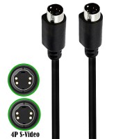 S-Video Mini DIN 4PIN (Separate Video) male to S-Video male cable S-Video Mini DIN 4PIN (Separate Video) male to S-Video male cable