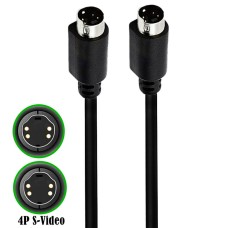 S-Video Mini DIN 4PIN (Separate Video) male to S-Video male cable S-Video Mini DIN 4PIN (Separate Video) male to S-Video male cable