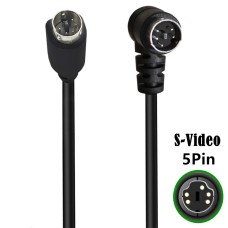 Right-Angle S-Video Mini DIN 5PIN (Separate Video) male to Straight S-Video male cable Right-Angle S-Video Mini DIN 5PIN (Separate Video) male to Straight S-Video male cable