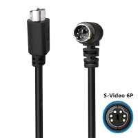 Right-Angle S-Video Mini DIN 6PIN (Separate Video) male to Straight male cable Right-Angle S-Video Mini DIN 6PIN (Separate Video) male to Straight male cable