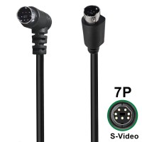 Right-Angle S-Video Mini DIN 7PIN (Separate Video) male to Straight male cable Right-Angle S-Video Mini DIN 7PIN (Separate Video) male to Straight male cable