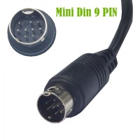 Right-Angle S-Video Mini DIN 9PIN (Separate Video) male to Straight male cable Right-Angle S-Video Mini DIN 9PIN (Separate Video) male to Straight male cable