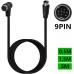 Right-Angle S-Video Mini DIN 9PIN (Separate Video) male to Straight male cable Right-Angle S-Video Mini DIN 9PIN (Separate Video) male to Straight male cable