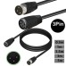 3 Pin DIN Male Plug to 3 Pin DIN Female Cable 3 Pin DIN Male Plug to 3 Pin DIN Female Cable