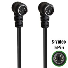 Dual 90 Degree Right Angle S-Video 5PIN (Separate Video) male to male cable Dual 90 Degree Right Angle S-Video 5PIN (Separate Video) male to male cable