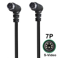 Dual 90 Degree Right Angle S-Video 7PIN (Separate Video) male to male cable Dual 90 Degree Right Angle S-Video 7PIN (Separate Video) male to male cable