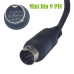 Dual 90 Degree Right Angle S-Video 9PIN (Separate Video) male to male cable Dual 90 Degree Right Angle S-Video 9PIN (Separate Video) male to male cable