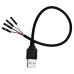 USB 2.0 A male to USB 4 Pin Dupont Motherboard Header Adapter USB 2.0 A male to USB 4 Pin Dupont Motherboard Header Adapter