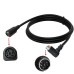 90 Degree Right Angle male to Straight Female 5PIN S-Video (Separate Video) Cable 90 Degree Right Angle male to Straight Female 5PIN S-Video (Separate Video) Cable