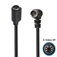 90 Degree Right Angle male to Straight Female 6PIN S-Video (Separate Video) Cable 90 Degree Right Angle male to Straight Female 6PIN S-Video (Separate Video) Cable
