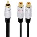 Short RCA Male Plug to 2 RCA Female Jack Stereo adapter cable Short RCA Male Plug to 2 RCA Female Jack Stereo adapter cable