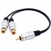 Short RCA Male Plug to 2 RCA Female Jack Stereo adapter cable Short RCA Male Plug to 2 RCA Female Jack Stereo adapter cable