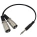 1/4" 6.35mm Stereo Plug To 3 Pin XLR Male*2 Microphone Mic Audio Cable 1/4" 6.35mm Stereo Plug To 3 Pin XLR Male*2 Microphone Mic Audio Cable