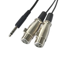 1/4" 6.35mm Stereo Plug To 3 Pin XLR Female*2 Microphone Mic Audio Cable 1/4" 6.35mm Stereo Plug To 3 Pin XLR Female*2 Microphone Mic Audio Cable
