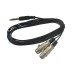 1/4" 6.35mm Stereo Plug To 3 Pin XLR Female*2 Microphone Mic Audio Cable 1/4" 6.35mm Stereo Plug To 3 Pin XLR Female*2 Microphone Mic Audio Cable
