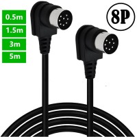 Right Angle 8 Pin DIN Male Plug to Right Angle 8 Pin DIN Male Signal Transmission Cable Right Angle 8 Pin DIN Male Plug to Right Angle 8 Pin DIN Male Signal Transmission Cable