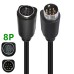 Right Angle 8 Pin DIN Male Plug to Right Angle 8 Pin DIN Male Signal Transmission Cable Right Angle 8 Pin DIN Male Plug to Right Angle 8 Pin DIN Male Signal Transmission Cable