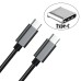 Retractable Tangle-Free Coiled USBC-C to USB-C Charge Cable for Smartphones / iPhone Retractable Tangle-Free Coiled USBC-C to USB-C Charge Cable for Smartphones / iPhone