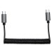 Retractable Tangle-Free Coiled USBC-C to USB-C Charge Cable for Smartphones / iPhone Retractable Tangle-Free Coiled USBC-C to USB-C Charge Cable for Smartphones / iPhone