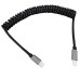 Retractable Tangle-Free Coiled USBC-C to USB-C Charge Cable for Smartphones / iPhone Retractable Tangle-Free Coiled USBC-C to USB-C Charge Cable for Smartphones / iPhone