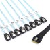 Slimline SAS 4.0 SFF-8654 8i 74Pin Host Raid to 8x SATA 7-Pin Fanout Splitter Cable Slimline SAS 4.0 SFF-8654 8i 74Pin Host Raid to 8x SATA 7-Pin Fanout Splitter Cable