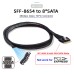 Slimline SAS 4.0 SFF-8654 8i 74Pin Host Raid to 8x SATA 7-Pin Fanout Splitter Cable Slimline SAS 4.0 SFF-8654 8i 74Pin Host Raid to 8x SATA 7-Pin Fanout Splitter Cable