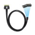 Slimline SAS 4.0 SFF-8654 8i 74Pin Host Raid to 8x SATA 7-Pin Fanout Splitter Cable Slimline SAS 4.0 SFF-8654 8i 74Pin Host Raid to 8x SATA 7-Pin Fanout Splitter Cable