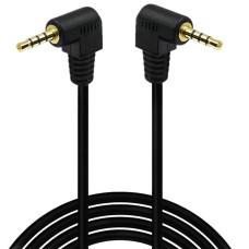 4-pole TRRS 3.5mm Aux Stereo Right Angled Male to Right Angled Male Headphone Cable
