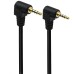 4-pole TRRS 3.5mm Aux Stereo Right Angled Male to Right Angled Male Headphone Cable