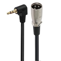 Right-Angle 3.5mm TRS to XLR Male Output Cable