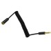 Coiled Spring Retractable 3.5mm 4 Pole TRRS 1/8" male to Female Stereo Cable
