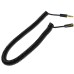 Coiled Spring Retractable 3.5mm 4 Pole TRRS 1/8" male to Female Stereo Cable