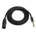 XLR Male to 1/4 Inch TS Mono Unbalanced Microphone Cable, 6.35mm to XLR Cable XLR Male to 1/4 Inch TS Mono Unbalanced Microphone Cable, 6.35mm to XLR Cable