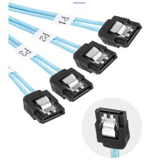 Slimline SAS 4.0 SFF-8654 4i 38 Pin Host to SATA 7 Pin X4 Target Hard Disk Server Data Transmission Cable Array Drive Cable for Computer Slimline SAS 4.0 SFF-8654 4i 38 Pin Host to SATA 7 Pin X4 Target Hard Disk Server Data Transmission Cable Array Drive Cable for Computer