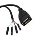 USB 2.0 A female to USB 4 Pin Dupont Motherboard Header Adapter USB 2.0 A female to USB 4 Pin Dupont Motherboard Header Adapter