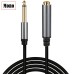 1/4" 6.35mm Mono TS male plug to female jack Audio Instrument cable for Guitar Audio Equipment
