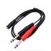 3.5mm 1/8" Aux Stereo Audio (TRS) Female to Dual 1/4 Inch 6.35mm Mono TS Male Y Splitter Cable 3.5mm 1/8" Aux Stereo Audio (TRS) Female to Dual 1/4 Inch 6.35mm Mono TS Male Y Splitter Cable