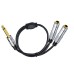 1/4" 6.35mm Mono Plug/Male to Dual 1/4" 6.35mm Jack/Female Splitter Adapter Cable 1/4" 6.35mm Mono Plug/Male to Dual 1/4" 6.35mm Jack/Female Splitter Adapter Cable