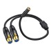 3.5mm 1/8" TRS Audio Stereo Jack to Dual XLR Female Microphone Splitter Cable 3.5mm 1/8" TRS Audio Stereo Jack to Dual XLR Female Microphone Splitter Cable