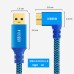 Nylon Braided Right Anlge USB 3.0 Micro B Extension Cable Nylon Braided Right Anlge USB 3.0 Micro B Extension Cable