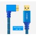 Nylon Braided Right Anlge USB 3.0 Micro B Extension Cable Nylon Braided Right Anlge USB 3.0 Micro B Extension Cable