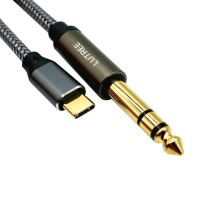 USB-C to 6.35mm 1/4 inch TRS Audio Mono Interconnect Aux Adapter for Smartphones, Tablets, and Audio Devices USB-C to 6.35mm 1/4 inch TRS Audio Mono Interconnect Aux Adapter for Smartphones, Tablets, and Audio Devices