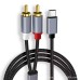 Nylon Braided USB-C to Dual RCA Stereo Audio Cable / Splitter Nylon Braided USB-C to Dual RCA Stereo Audio Cable / Splitter