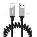 Coiled USB A to USB 3.0 Micro Male Cable for Smartphones / Hard Drives / External Disk Enclosures Coiled USB A to USB 3.0 Micro Male Cable for Smartphones / Hard Drives / External Disk Enclosures